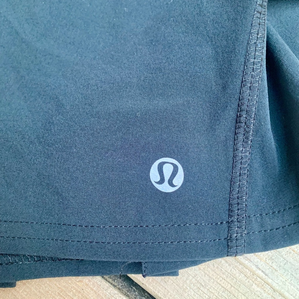 Lululemon Speed Skirt Black / Heathered Grey (Coal/Pink Mist) Pleated Sz 8 - Picture 6 of 9